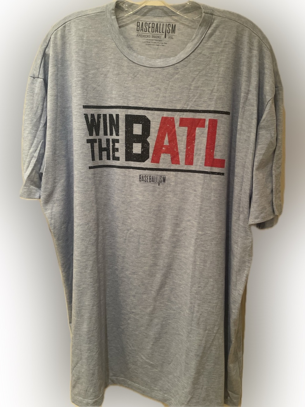 Baseballism Men’s Gray 'Win The BATL' Graphic Tee